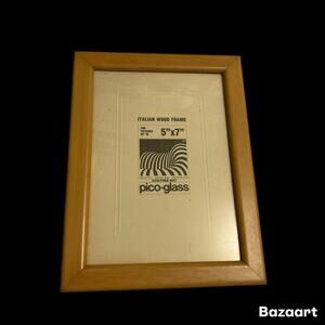 Pico-glass Italian Wood Picture Frame For 5x7” Photo
